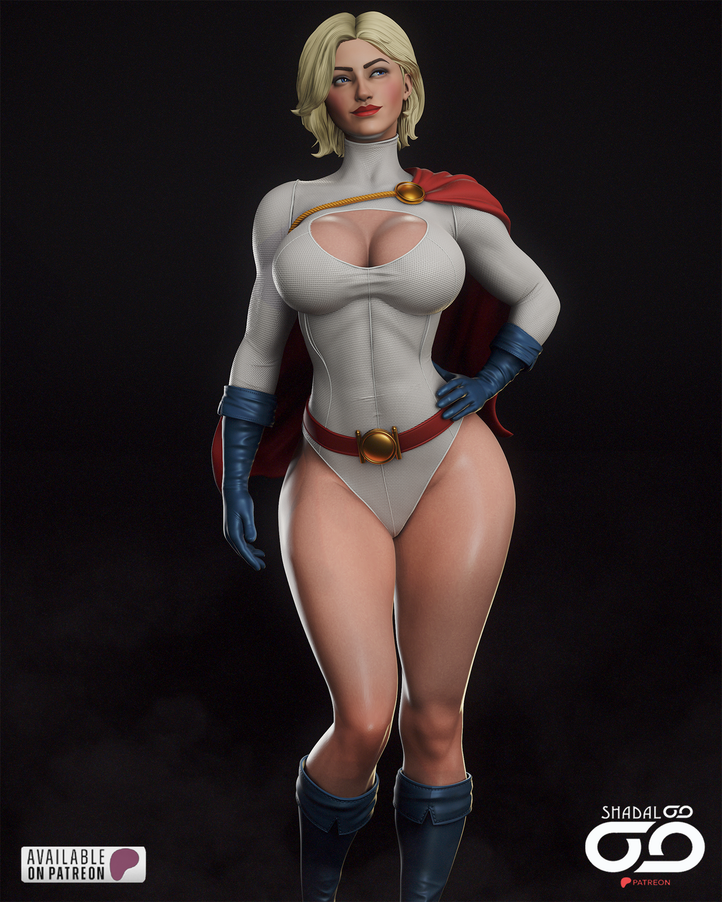 Power Girl 1/6 Scale Hand Painted Handmade Collectible Figure Statue