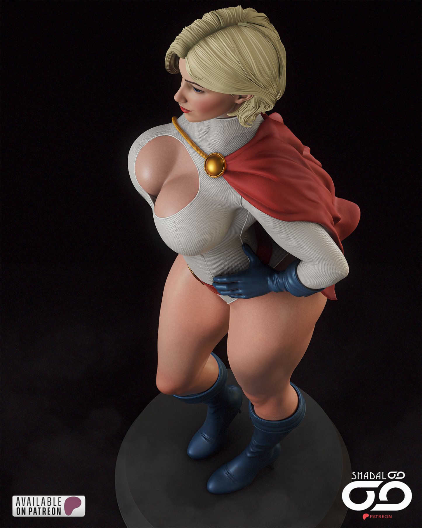 Power Girl 1/6 Scale Hand Painted Handmade Collectible Figure Statue