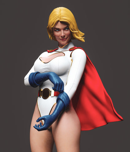 Power Girl 12K Resin Figure | Hand-Painted & Unpainted Options