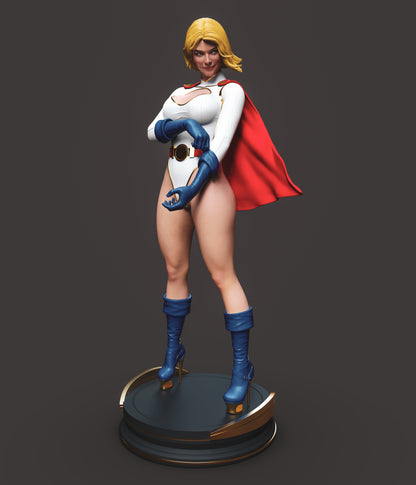 Power Girl 12K Resin Figure | Hand-Painted & Unpainted Options