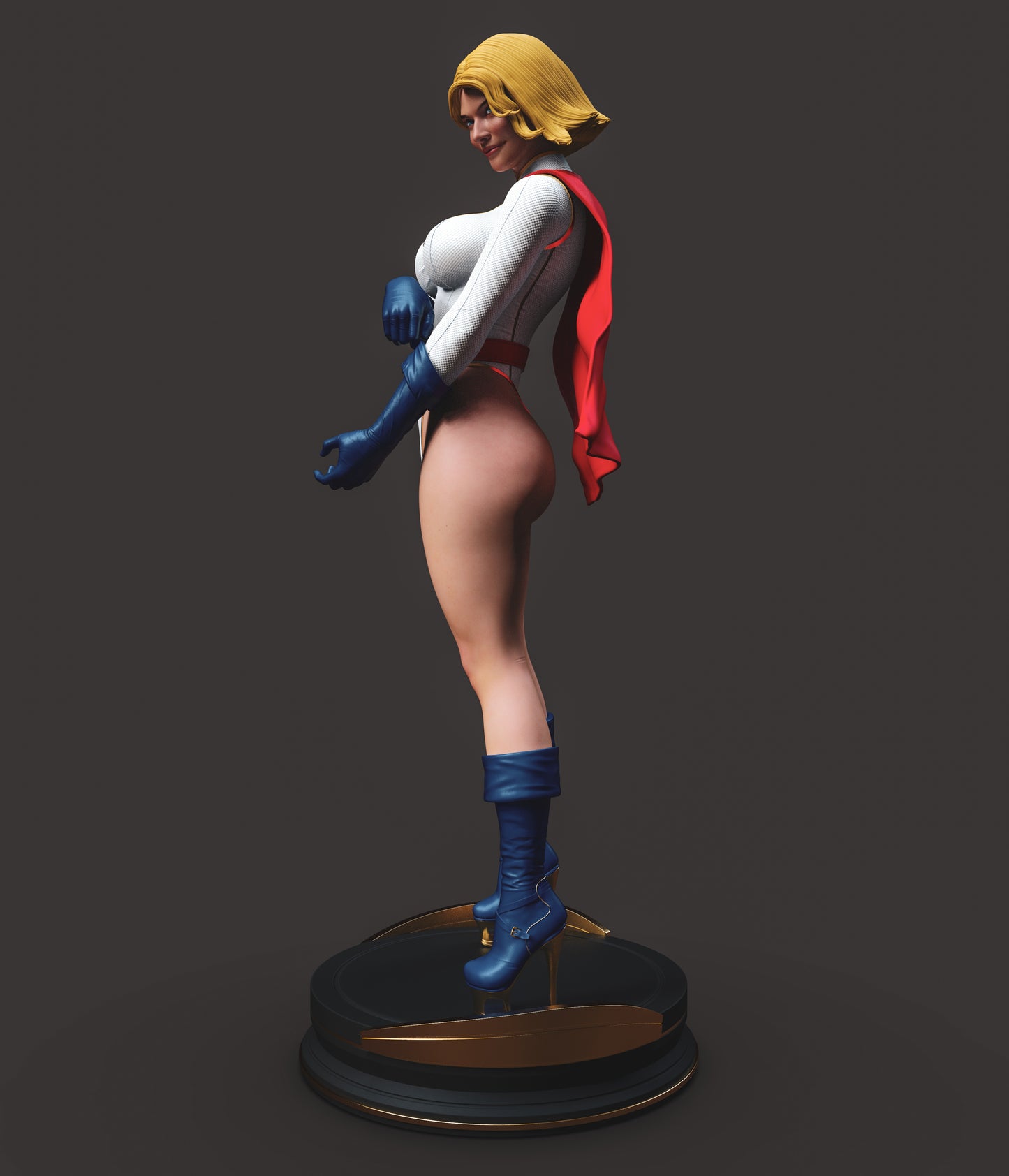 Power Girl 12K Resin Figure | Hand-Painted & Unpainted Options