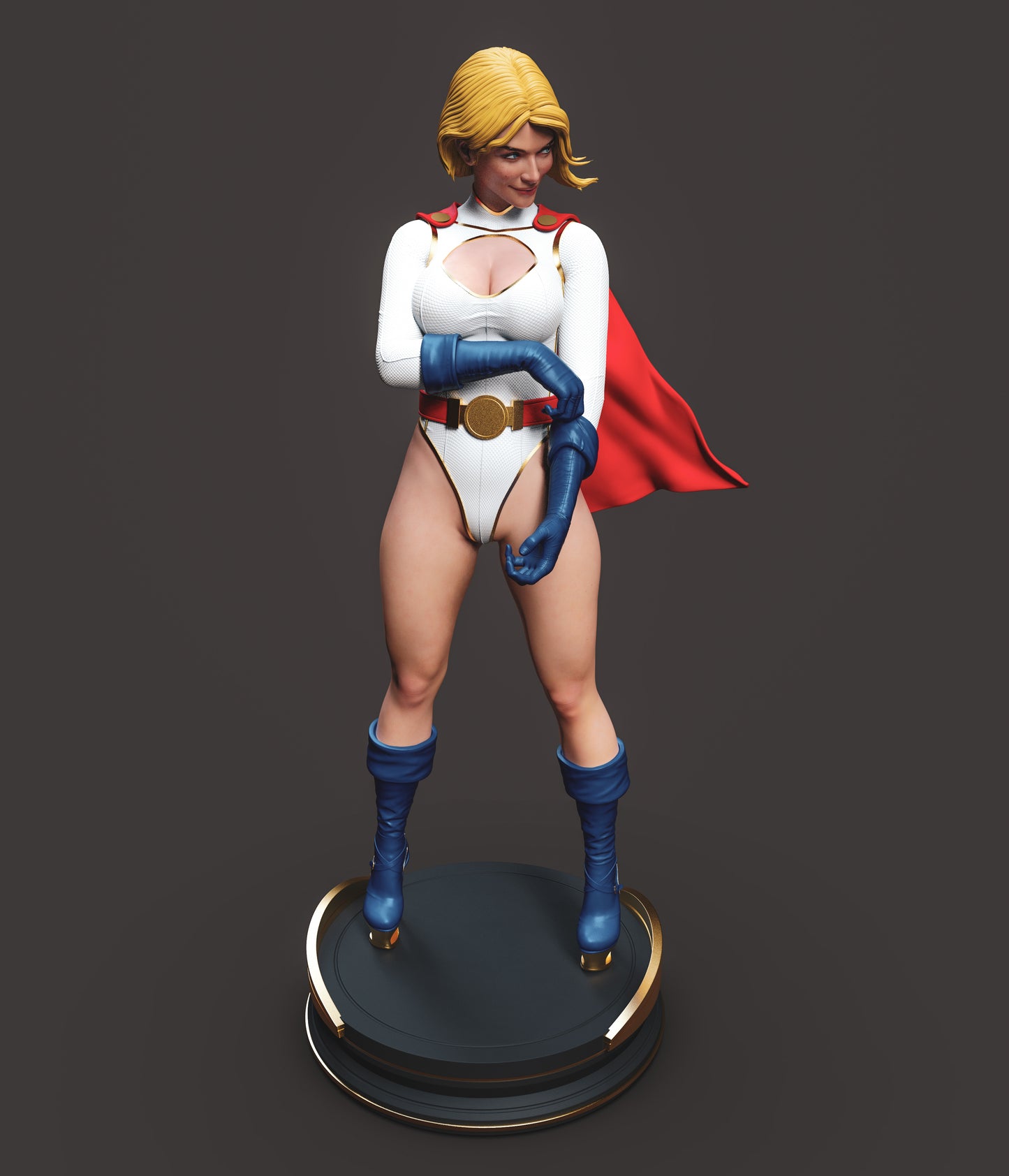 Power Girl 12K Resin Figure | Hand-Painted & Unpainted Options