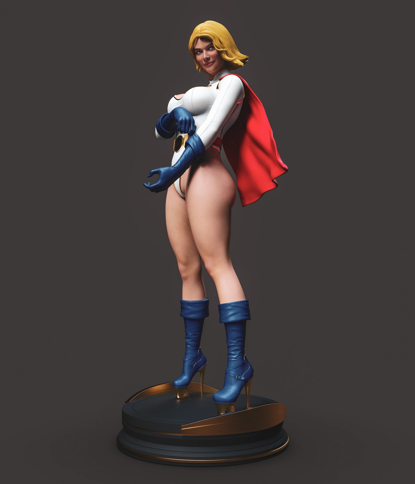 Power Girl 12K Resin Figure | Hand-Painted & Unpainted Options