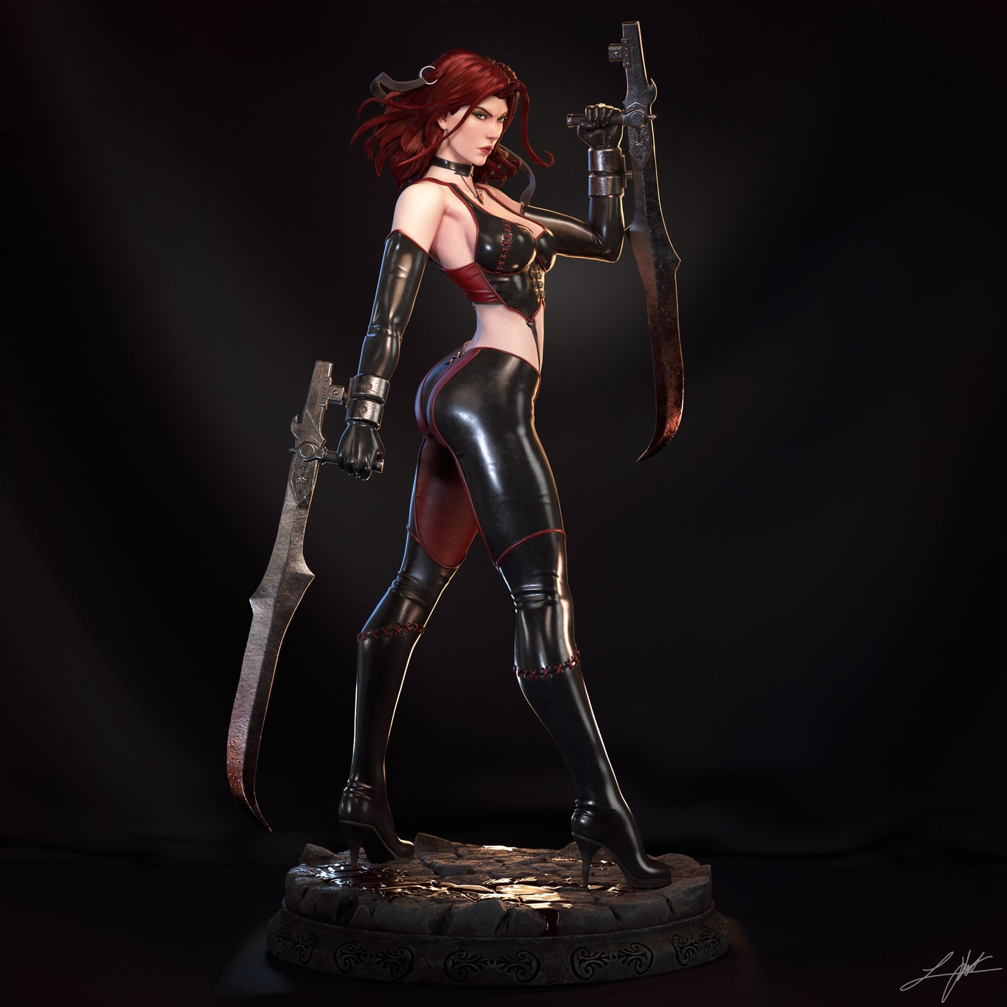 BloodRayne Resin Figure Handmade Hand Painted Collectible 1/4 1/6 Scale 16K 3D Print