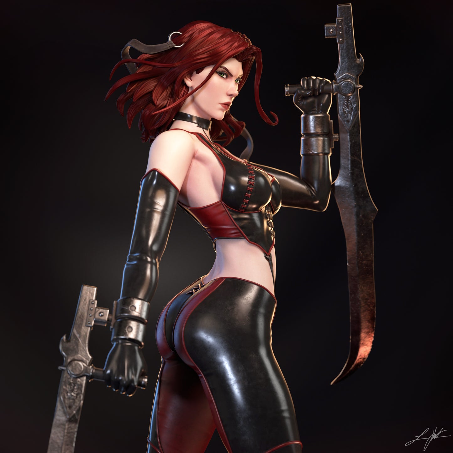 BloodRayne Resin Figure Handmade Hand Painted Collectible 1/4 1/6 Scale 16K 3D Print
