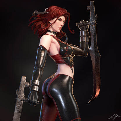 BloodRayne Resin Figure Handmade Hand Painted Collectible 1/4 1/6 Scale 16K 3D Print