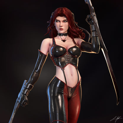 BloodRayne Resin Figure Handmade Hand Painted Collectible 1/4 1/6 Scale 16K 3D Print