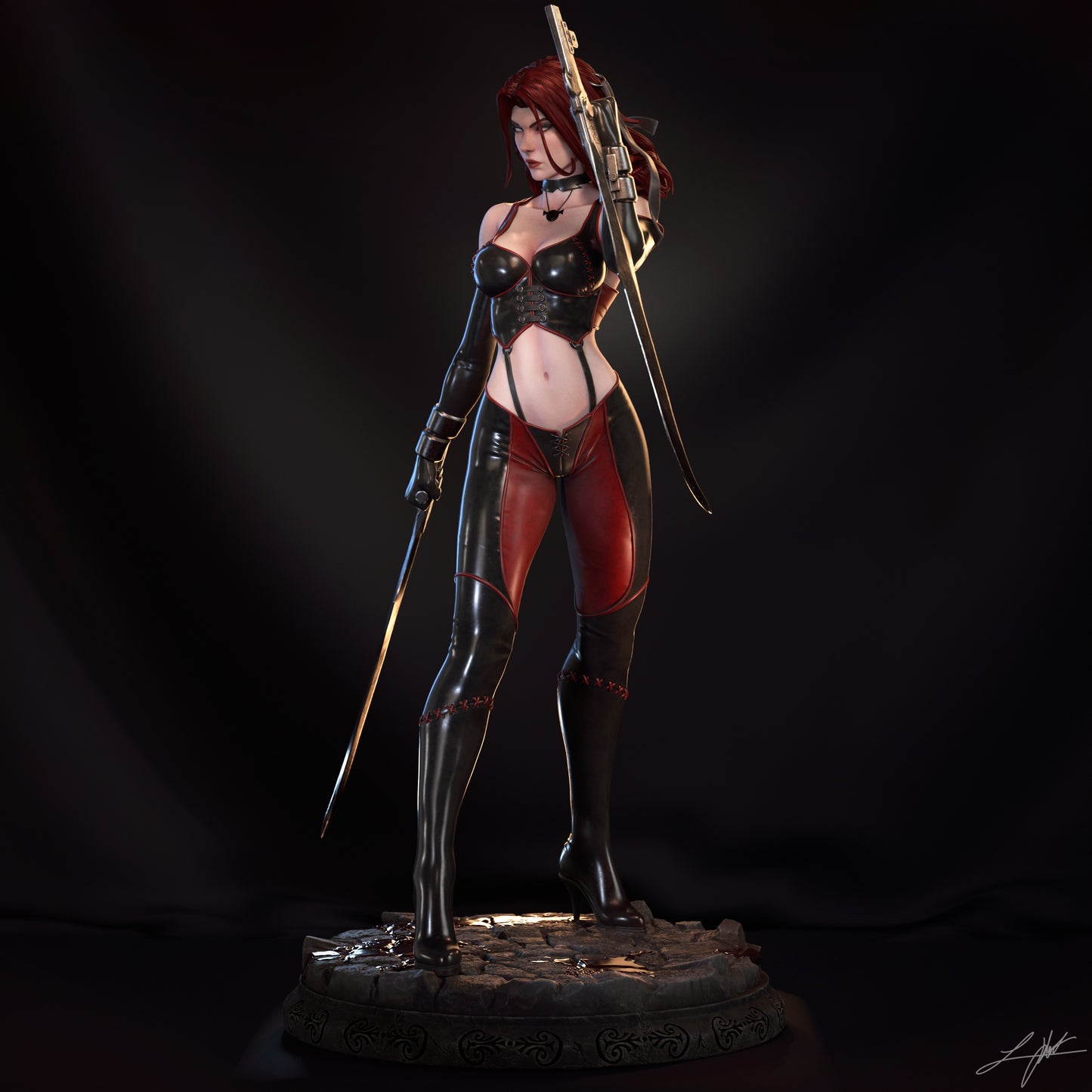 BloodRayne Resin Figure Handmade Hand Painted Collectible 1/4 1/6 Scale 16K 3D Print