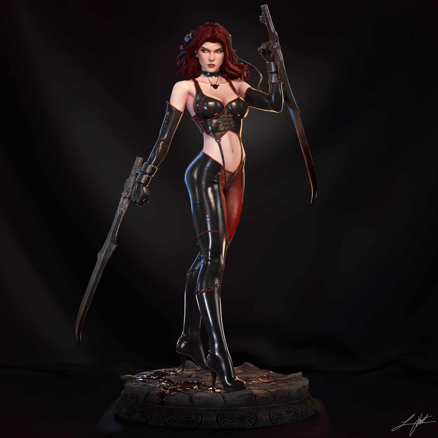 BloodRayne Resin Figure Handmade Hand Painted Collectible 1/4 1/6 Scale 16K 3D Print