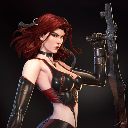 BloodRayne Resin Figure Handmade Hand Painted Collectible 1/4 1/6 Scale 16K 3D Print