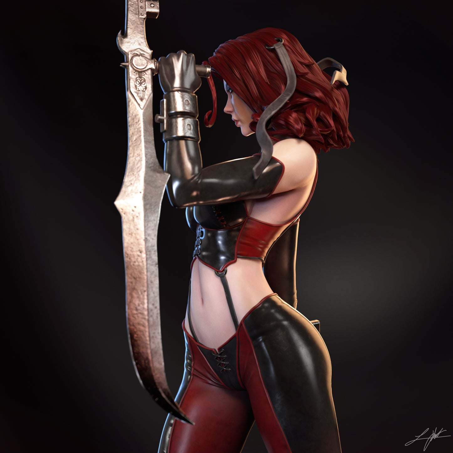 BloodRayne Resin Figure Handmade Hand Painted Collectible 1/4 1/6 Scale 16K 3D Print
