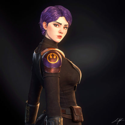 Sabine Wren Resin Figure Handmade Hand Painted Collectible 1/4 1/6 Scale