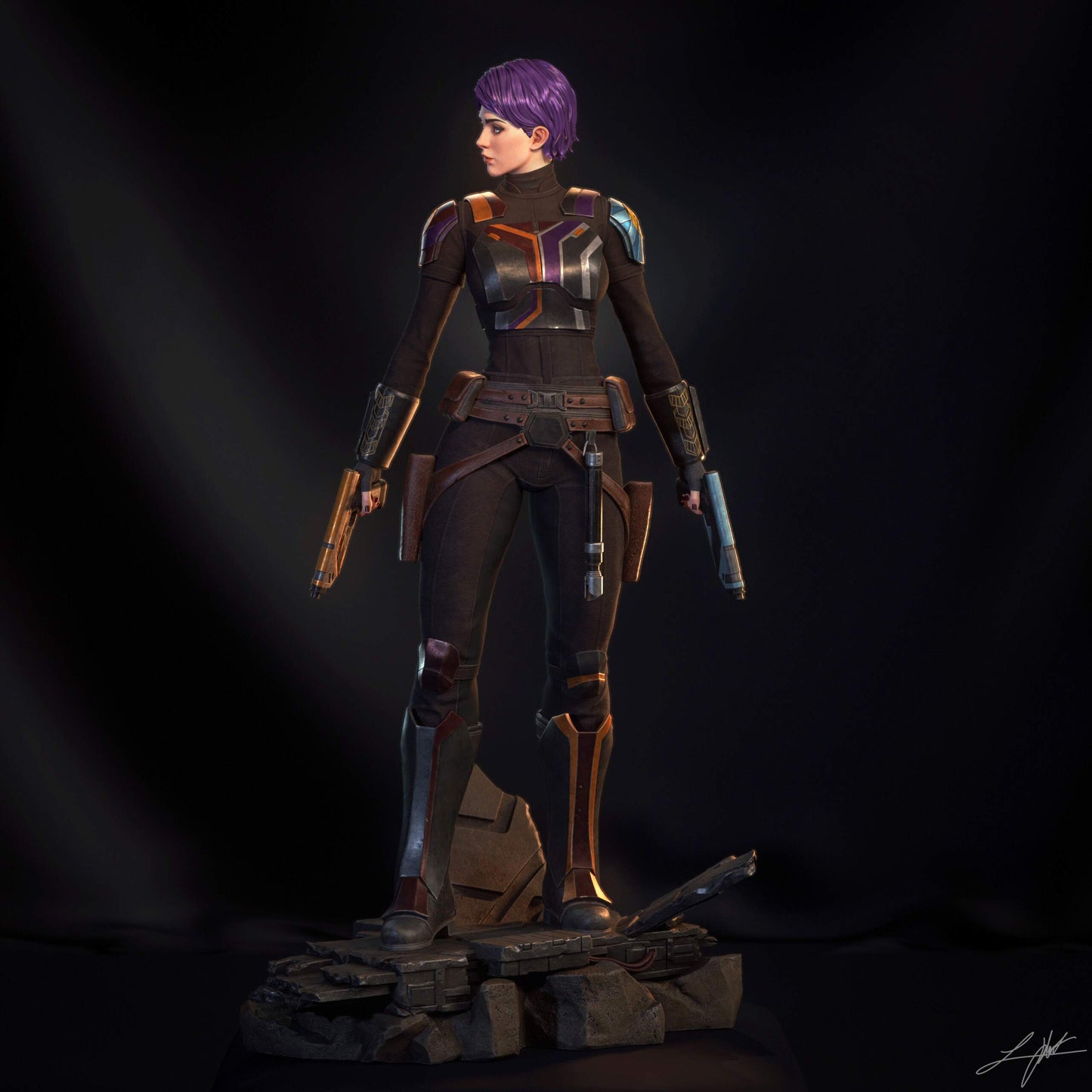 Sabine Wren Resin Figure Handmade Hand Painted Collectible 1/4 1/6 Scale