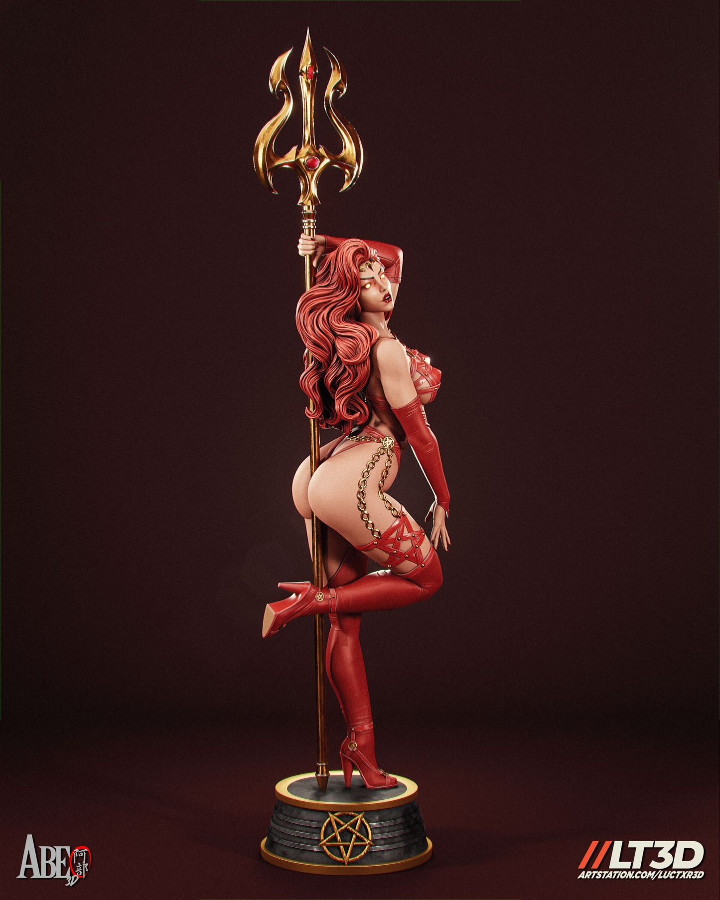 Satana Hellstorm Resin Figure Handmade Hand Painted Collectible 1/4 1/6 Scale 16K 3D Print