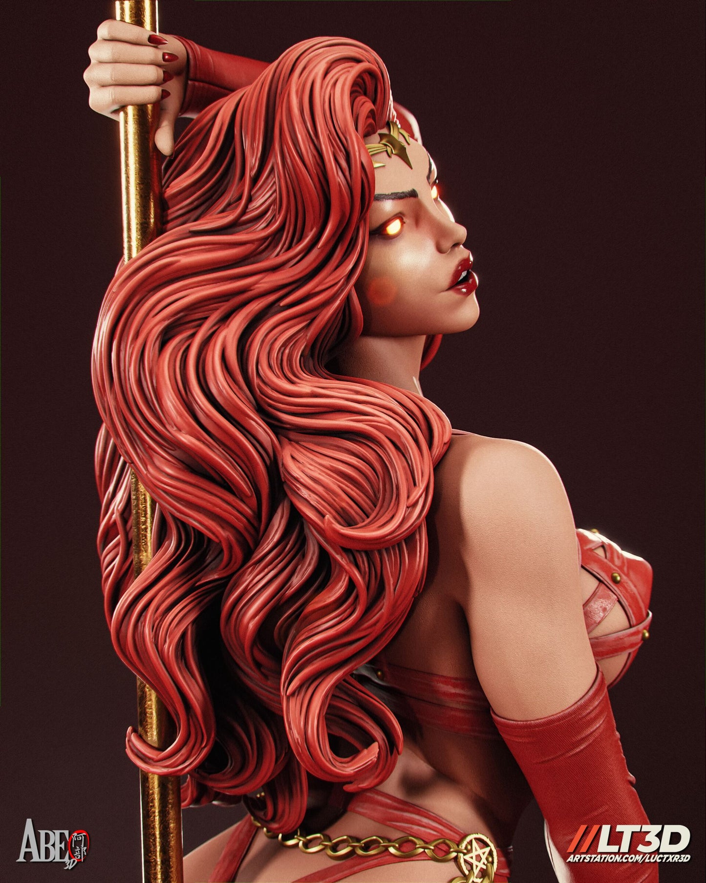 Satana Hellstorm Resin Figure Handmade Hand Painted Collectible 1/4 1/6 Scale 16K 3D Print
