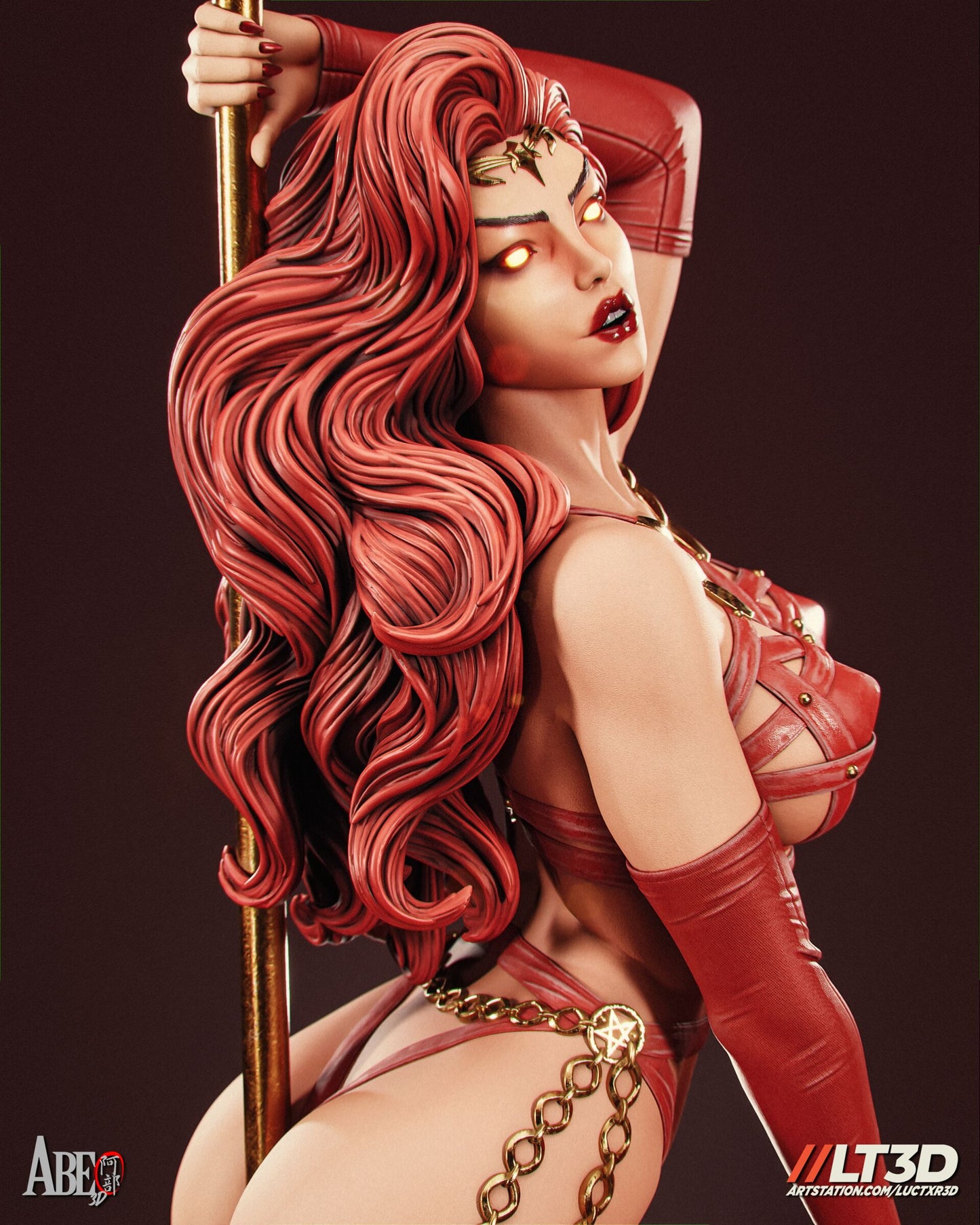 Satana Hellstorm Resin Figure Handmade Hand Painted Collectible 1/4 1/6 Scale 16K 3D Print