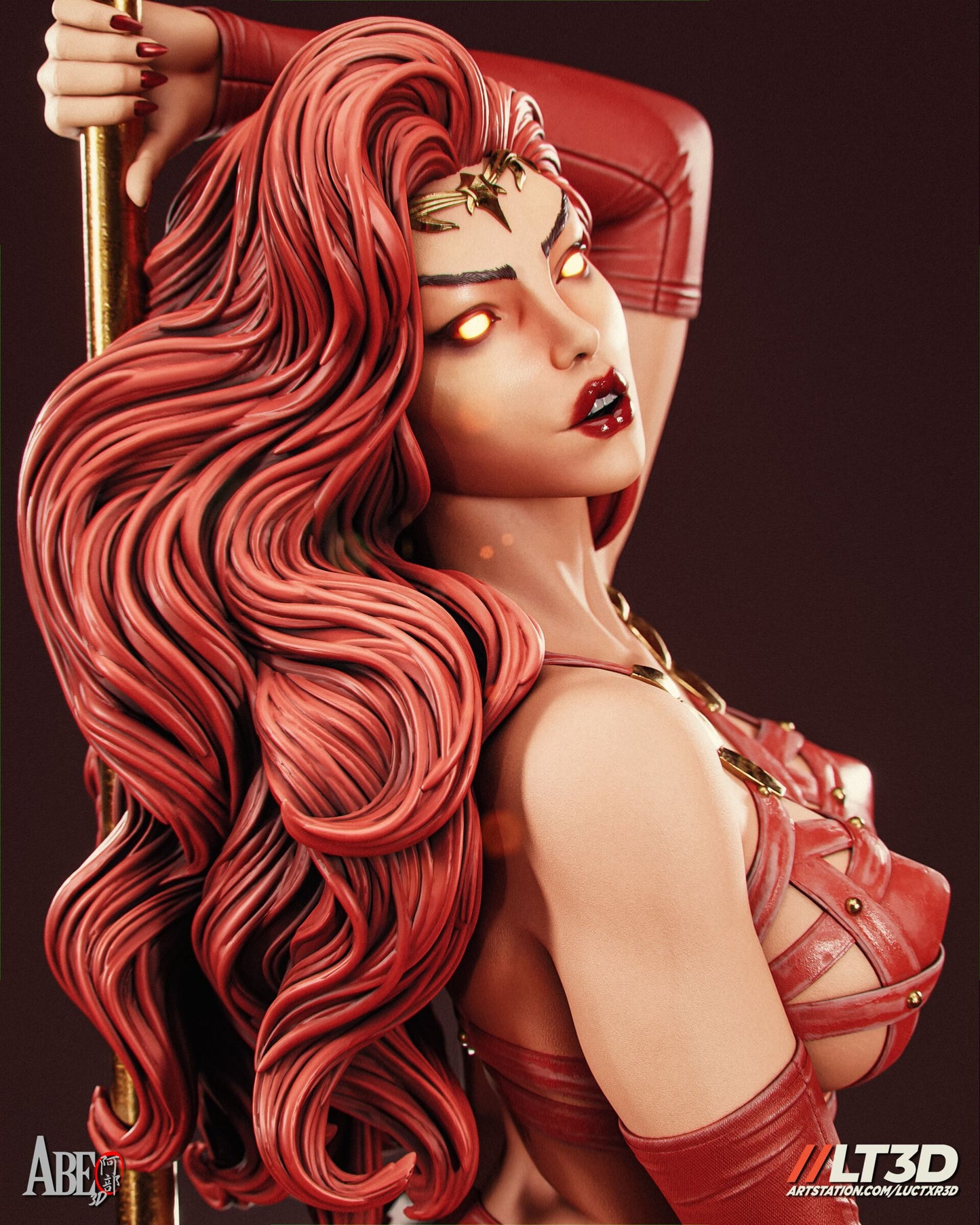 Satana Hellstorm Resin Figure Handmade Hand Painted Collectible 1/4 1/6 Scale 16K 3D Print