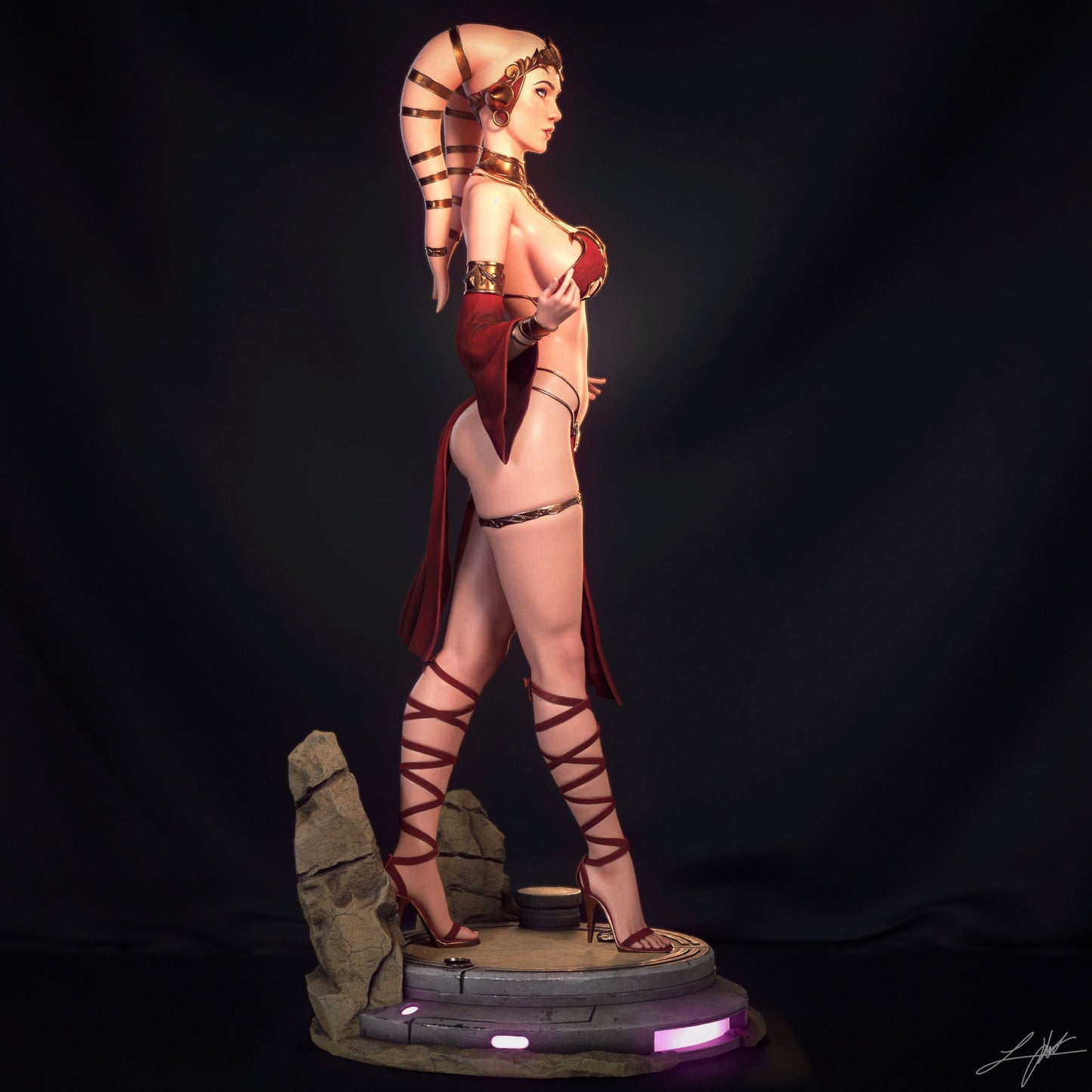 Twi’lek Hostess Figure – 12K Detail | Painted or Unpainted | Multiple Sizes