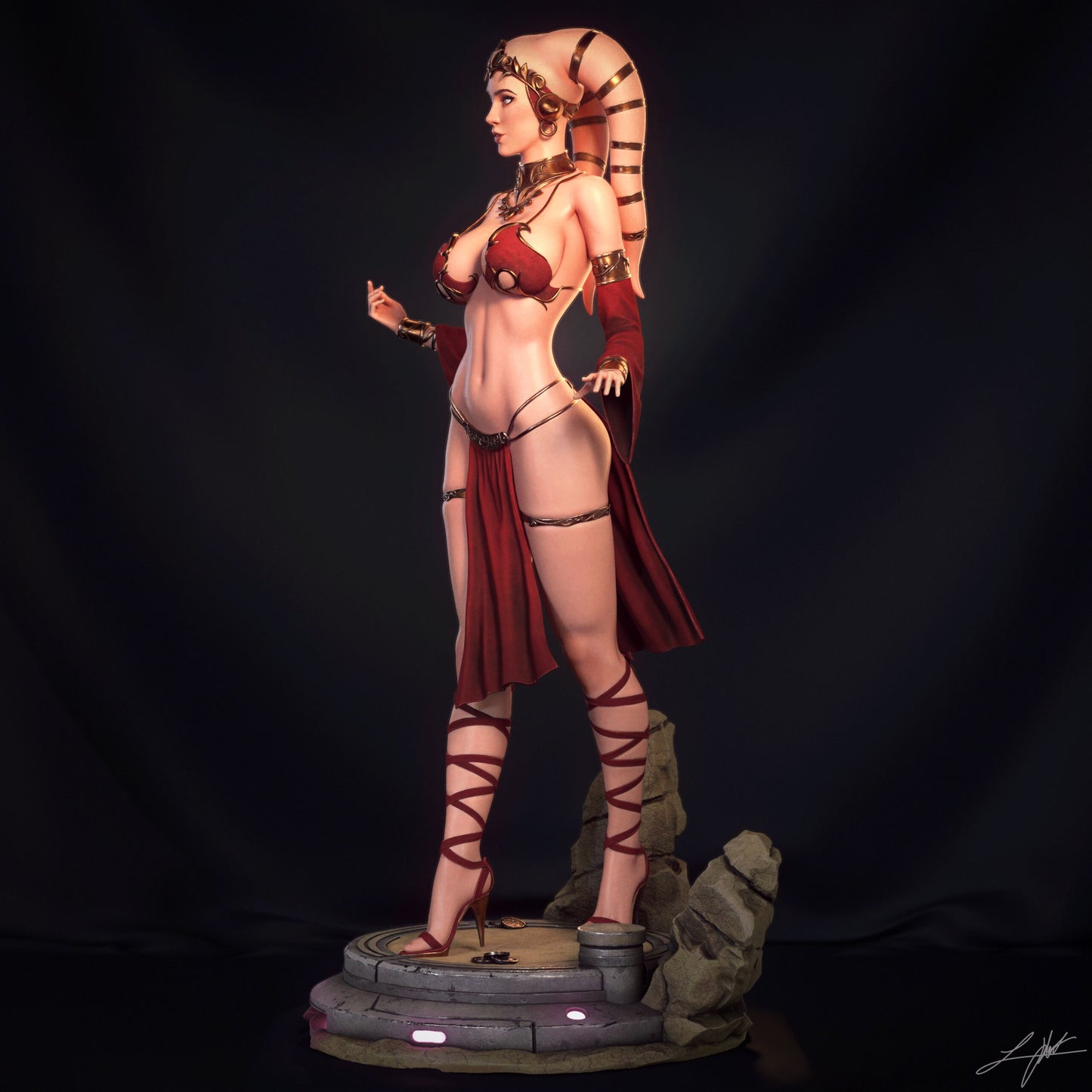 Twi’lek Hostess Figure – 12K Detail | Painted or Unpainted | Multiple Sizes