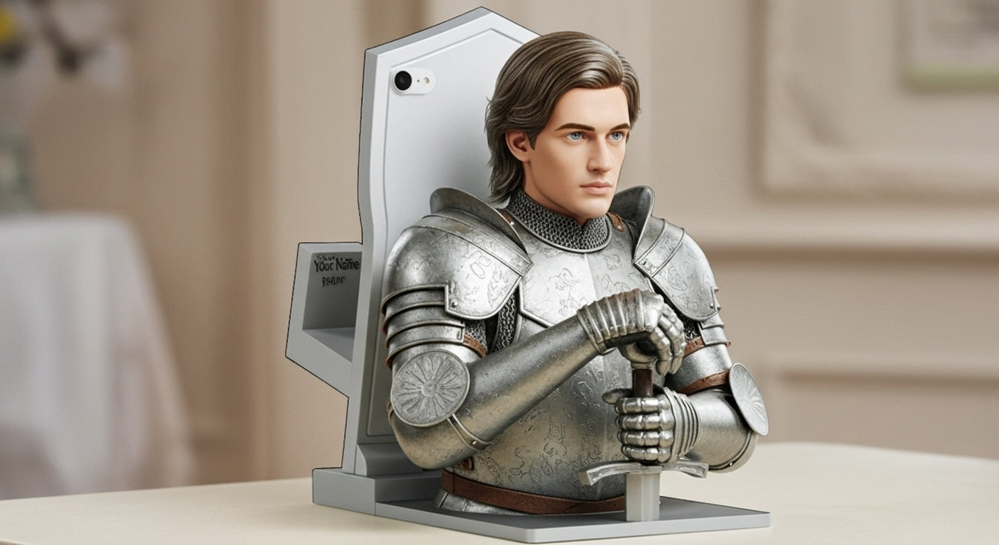Personalized Phone Holder with Your Figure – Personalized 3D Printed Character Stand – Personalized Fantasy Figure