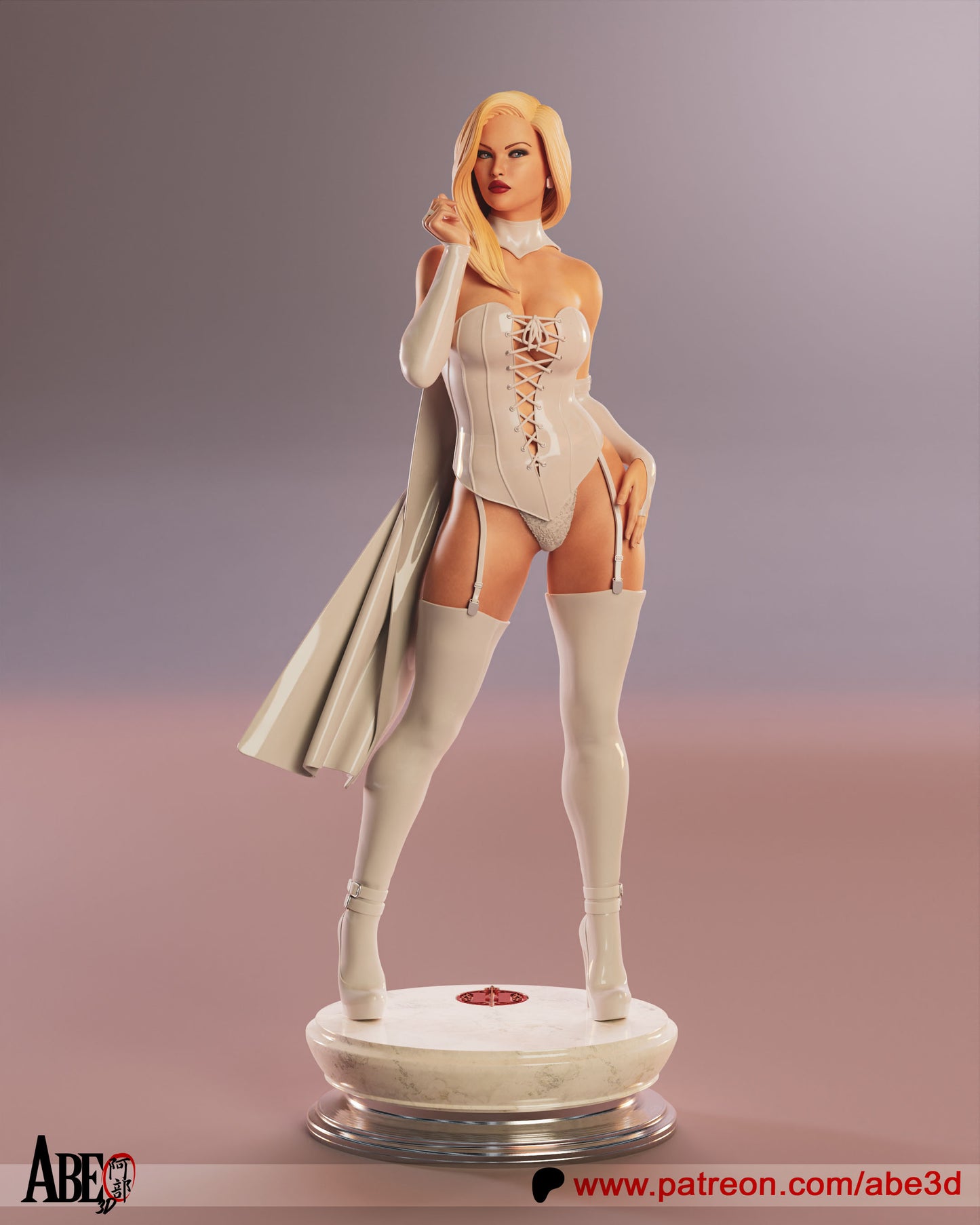 Emma Frost Resin Figure Handmade Hand Painted Collectible 1/4 1/6 Scale 16K 3D Print