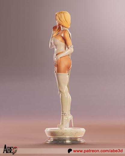 Emma Frost Resin Figure Handmade Hand Painted Collectible 1/4 1/6 Scale 16K 3D Print