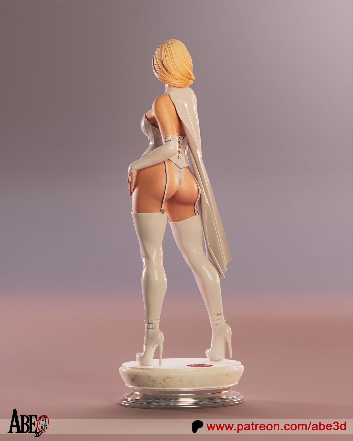 Emma Frost Resin Figure Handmade Hand Painted Collectible 1/4 1/6 Scale 16K 3D Print