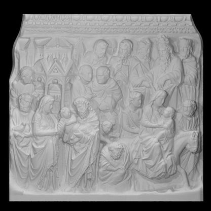 Presentation in the Temple and Flight into Egypt – 12K Premium Resin Sculpture Inspired by Biblical Scenes of Christ and Mary in Early Life