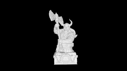Ancient Dwarves Chess Set: 12K Resin, Ultra High Detail, DIY Unpainted
