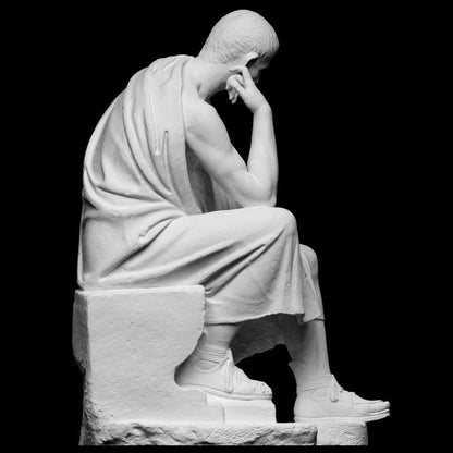 Statue of a Seated Philosopher – 12K Premium Resin Sculpture Inspired by Ancient Greek Thinkers and Classical Wisdom