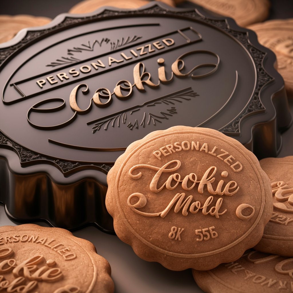 Personalized Cookie Mold Design: Custom 3D Printer STL File