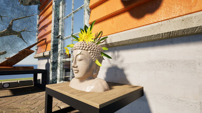 Buddha Flowerpot Design Stl File, For Magnificent Gardens