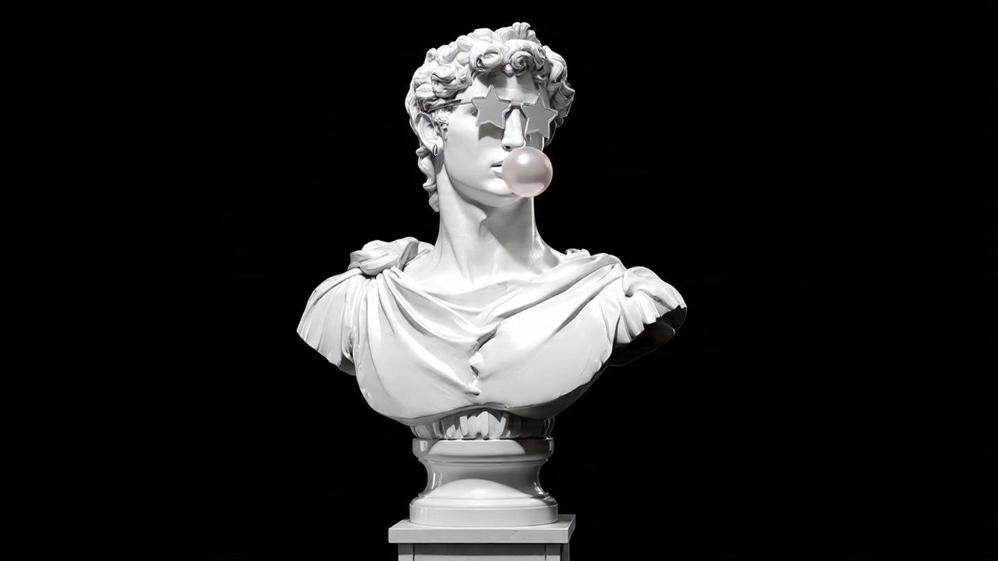 Funny David Statue | Modern Twist on Classic Art | FDM or 12K Resin