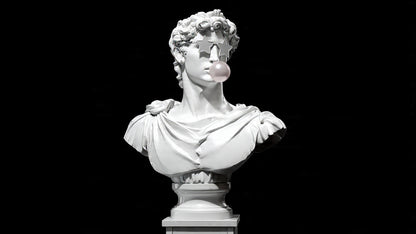Funny David Statue | Modern Twist on Classic Art | FDM or 12K Resin
