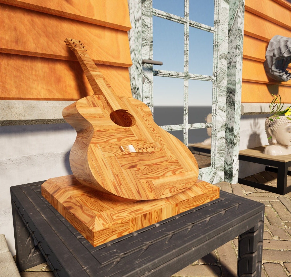 Guitar Birdhouse STL File: 3D Printer Digital Download