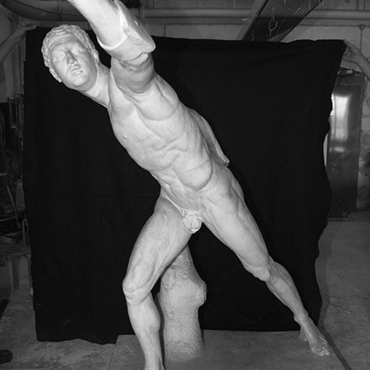 Borghese Gladiator – 12K Premium Resin Statue of Ancient Greek Warrior Art