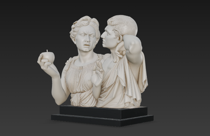 Adam & Eve Arguing Statue | Funny Biblical Art | FDM or 12K Resin