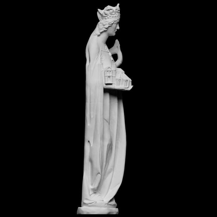 Empress Cunigunde of Luxembourg with Church Model – 12K Premium Resin Historical Statue
