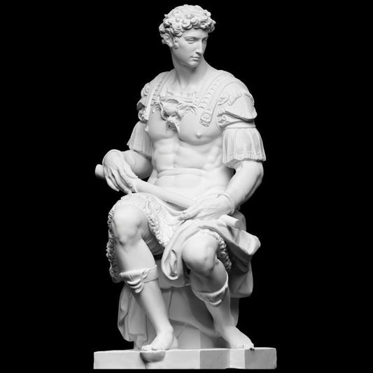 Giuliano de' Medici Bust: 12K Resin Renaissance Sculpture