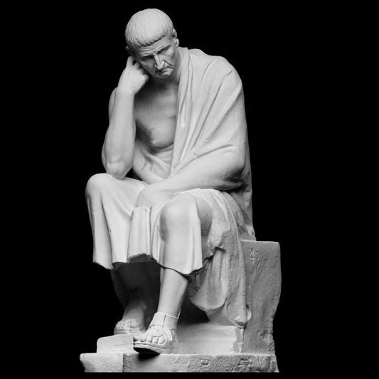 Statue of a Seated Philosopher – 12K Premium Resin Sculpture Inspired by Ancient Greek Thinkers and Classical Wisdom