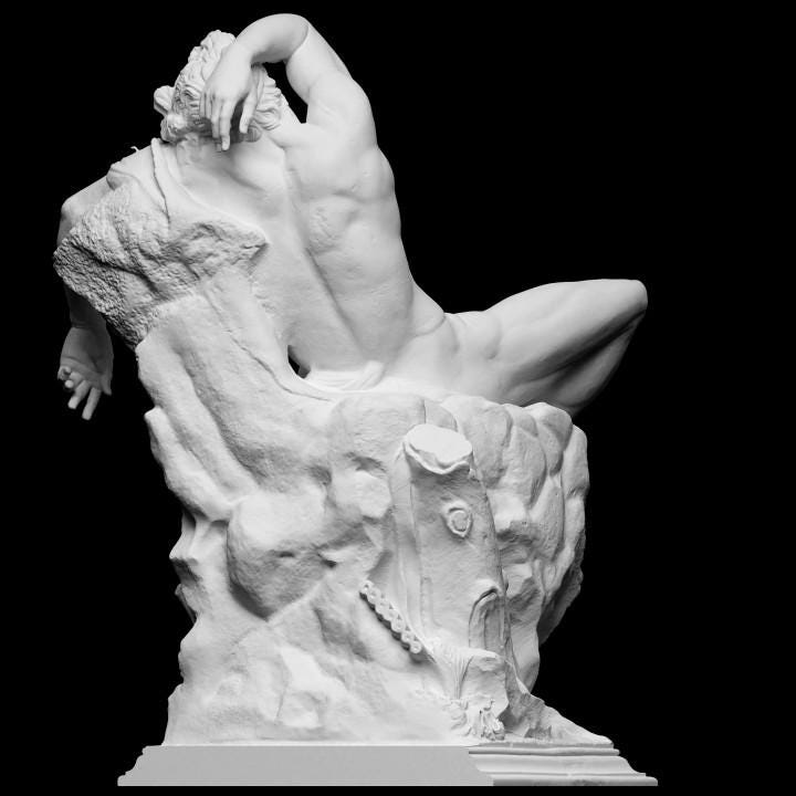 Barberini Faun Statue – 12K Resin Masterpiece of Ancient Hellenistic Art