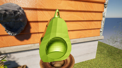 Avocado Bird Feeder Stl File, For Our Animal Friends, Buy Print Paint Use