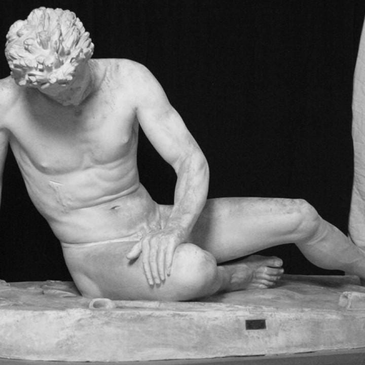 Dying Gaul Statue – 12K Resin Artwork of Ancient Warrior in Defeat