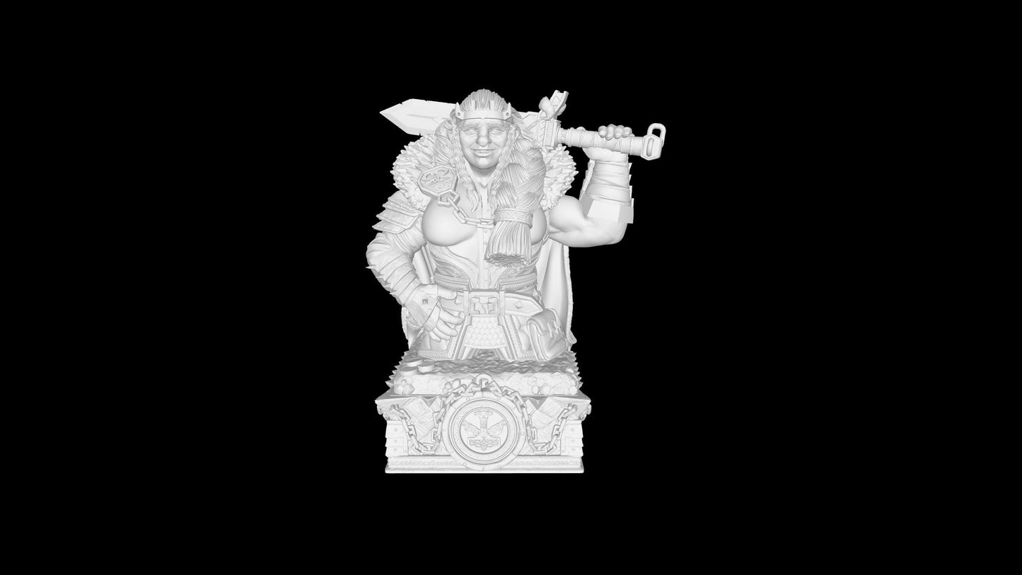 Ancient Dwarves Chess Set: 12K Resin, Ultra High Detail, DIY Unpainted