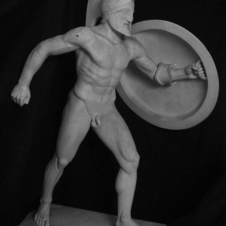 Temple of Aphaia Sculpture: 12K Resin Greek Art Trojan War Pediment