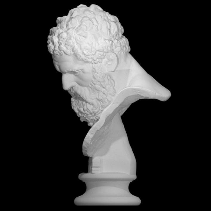 Bust of the Farnese Hercules – 12K Premium Resin Sculpture Inspired by Ancient Roman Masterpiece of Strength, Power, and Classical Heroism