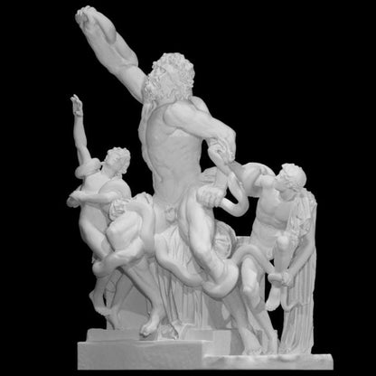 12K Resin Laocoon and His Sons – Dramatic Hellenistic Sculpture for Home Decor