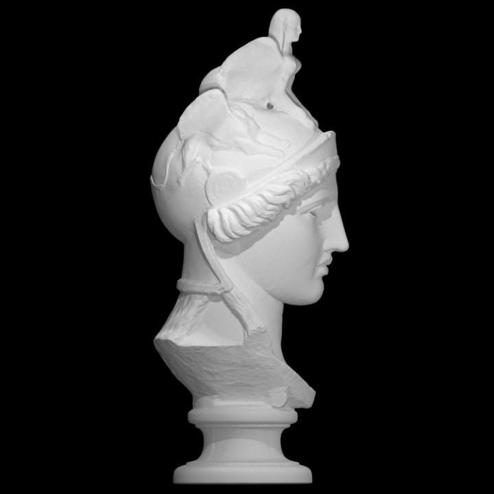 Head from the Athena Hope-Farnese – 12K Premium Resin Sculpture Inspired by Ancient Roman Copy of the Greek Goddess of Wisdom and War