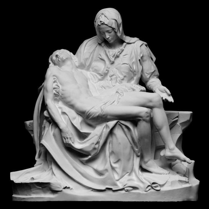 Michelangelo’s La Pietà – 12K Resin Sculpture Depicting the Virgin Mary and Christ