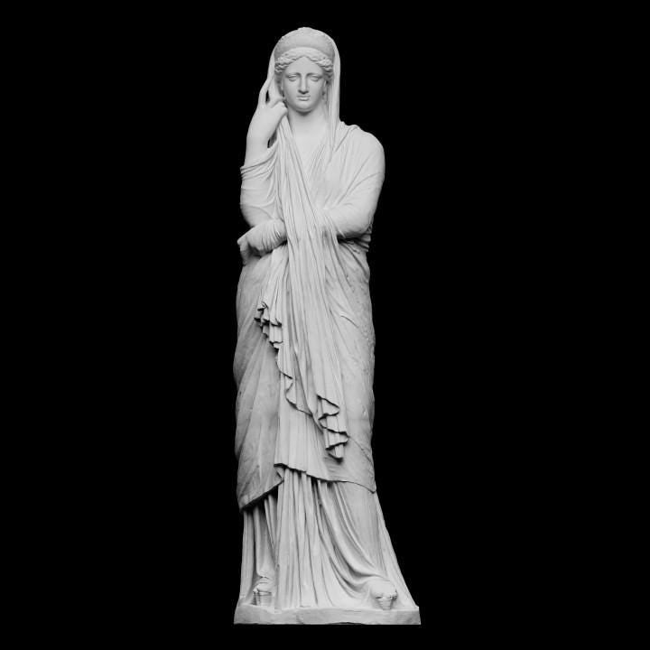 12K Resin Pudicitia Statue: Roman Goddess of Modesty Sculpture